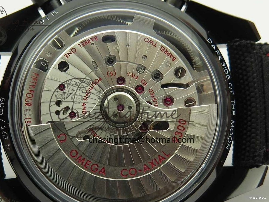 0318 Premium Speedmaster “Dark Side of The Moon” Real Ceramic OMF 1:1 Best Edition on Nylon Strap A 7977